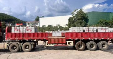 无锡 芝麻灰花岗岩地铺石出货日常