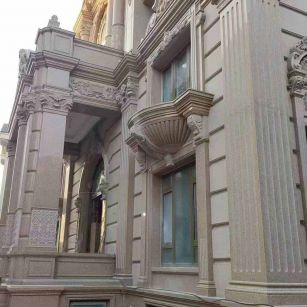 无锡 黄金麻花岗岩光面别墅外墙干挂施工完成