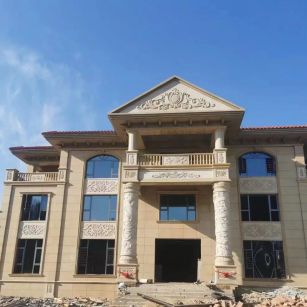 无锡 黄金麻花岗岩别墅外墙干挂