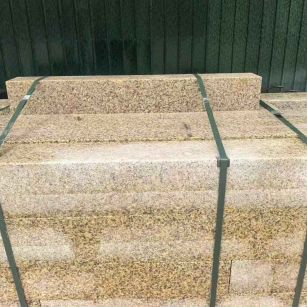 无锡 黄金麻花岗岩石材机切面栏杆料半成品