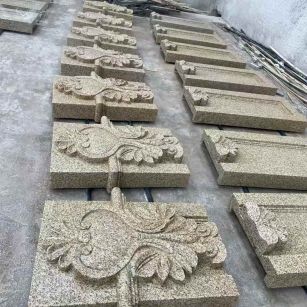 无锡 黄金麻花岗岩别墅外墙雕刻板