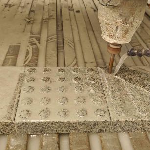 无锡 芝麻白花岗岩石材盲人石、盲道石、盲点石