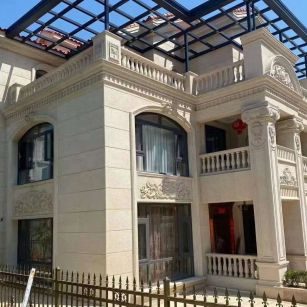 无锡 黄金麻花岗岩荔枝面别墅外墙干挂