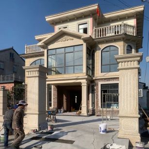 无锡 黄金麻花岗岩荔枝面别墅外墙干挂私家专属