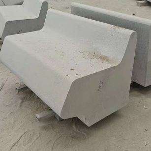 无锡 芝麻白花岗岩异形坐凳，石凳