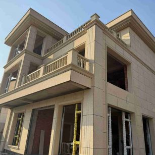 无锡 黄金麻花岗岩石材荔枝面外墙干挂效果展示