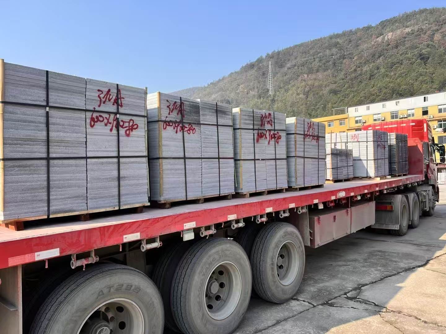 无锡 芝麻灰地铺石出货日常