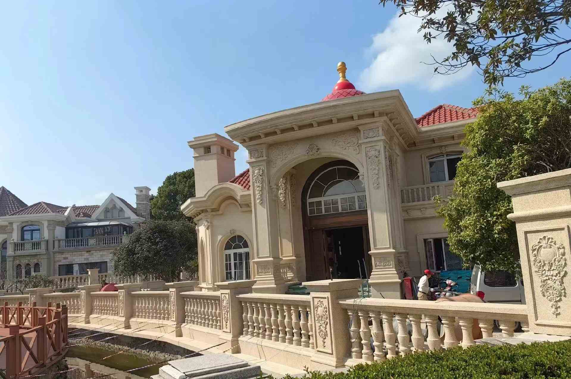 无锡 黄金麻花岗岩欧式别墅