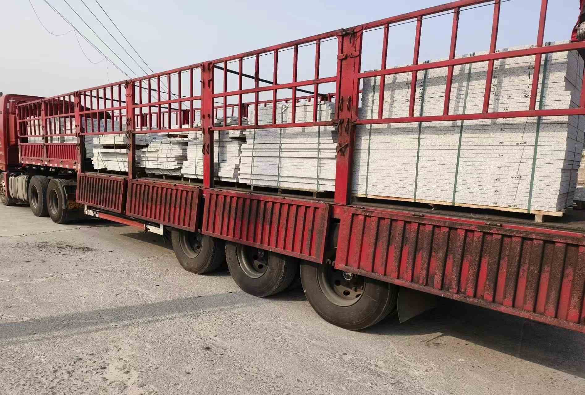 无锡 白麻荔枝面外墙干挂，工厂装车日常