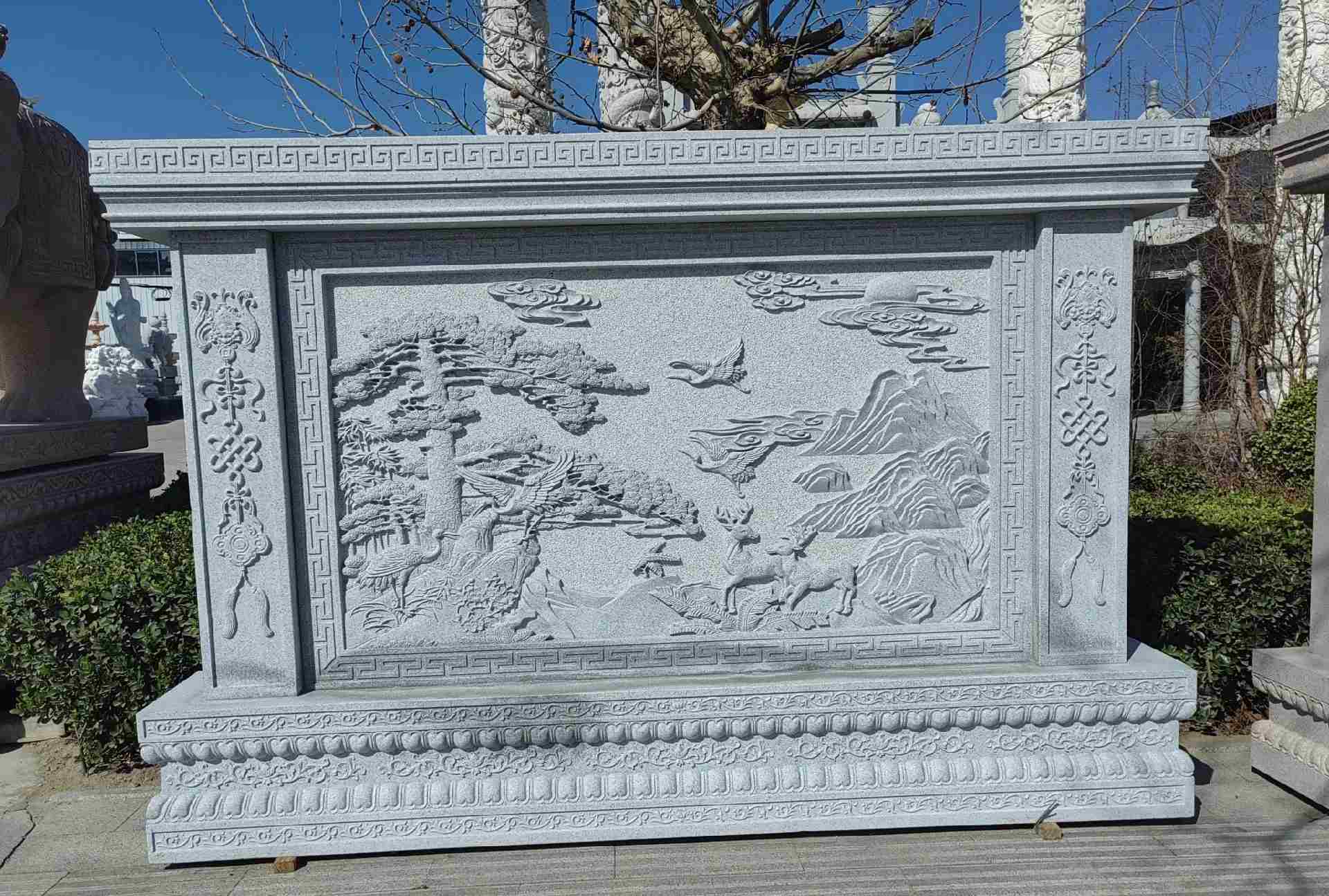 无锡 芝麻白大型照壁，屏风，影壁