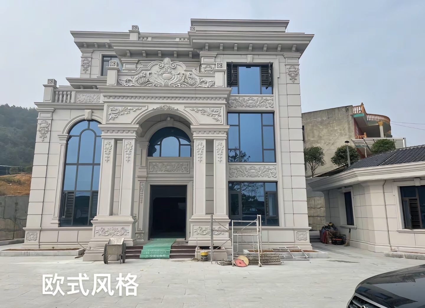 无锡 白麻花岗岩别墅外墙干挂