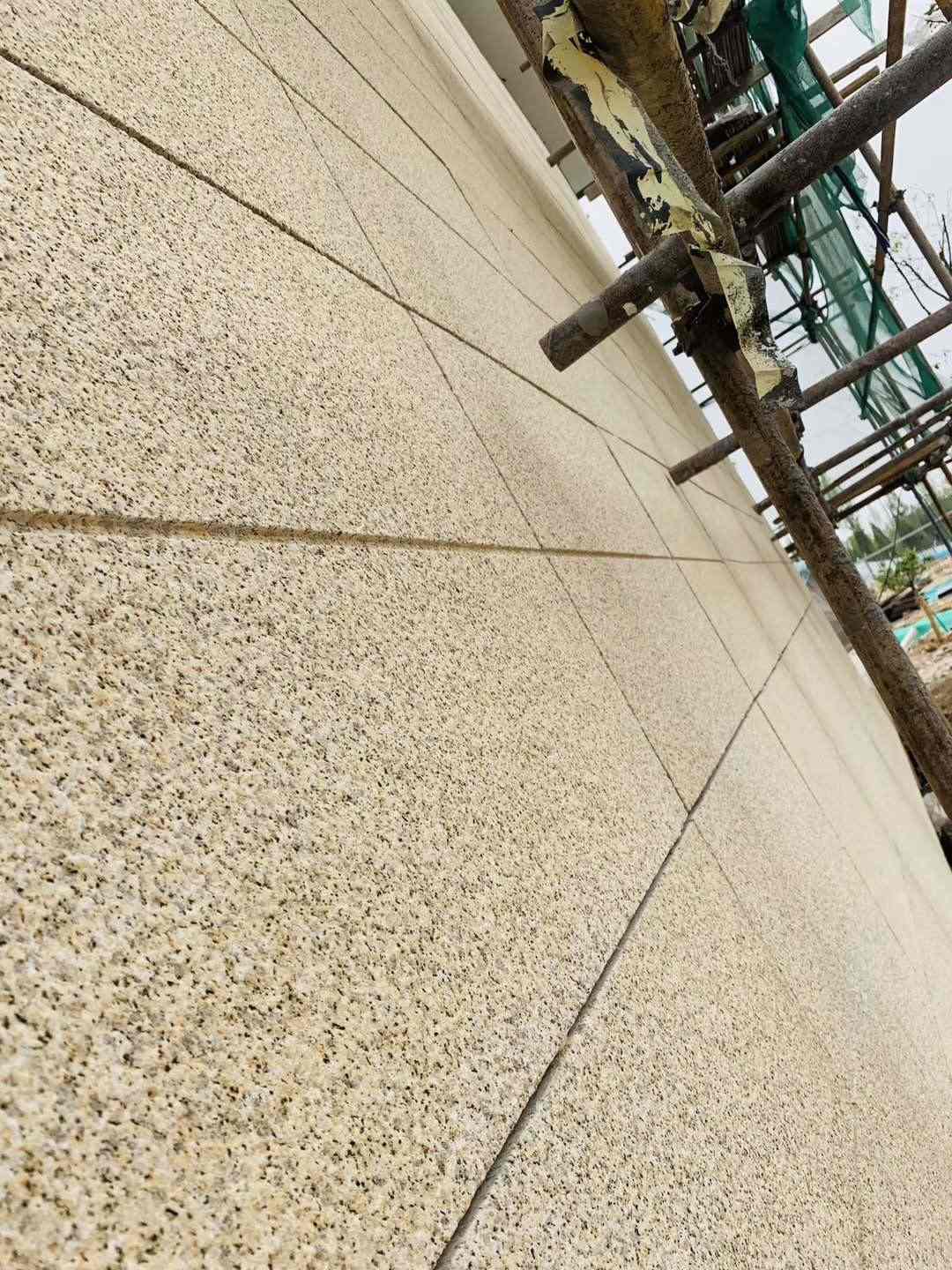 无锡 黄金麻花岗岩荔枝面外墙干挂石材效果示例