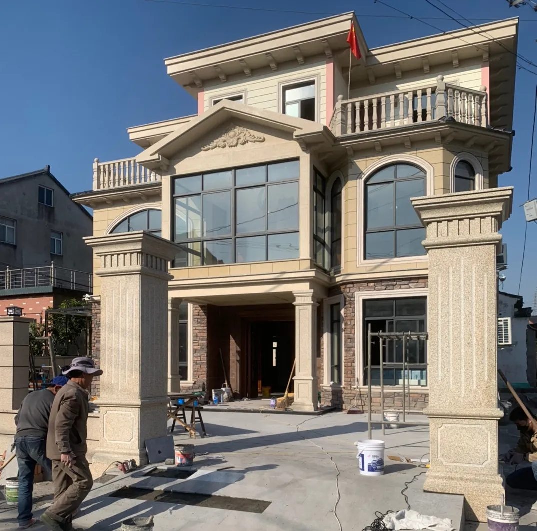 无锡 黄金麻花岗岩荔枝面别墅外墙干挂私家专属